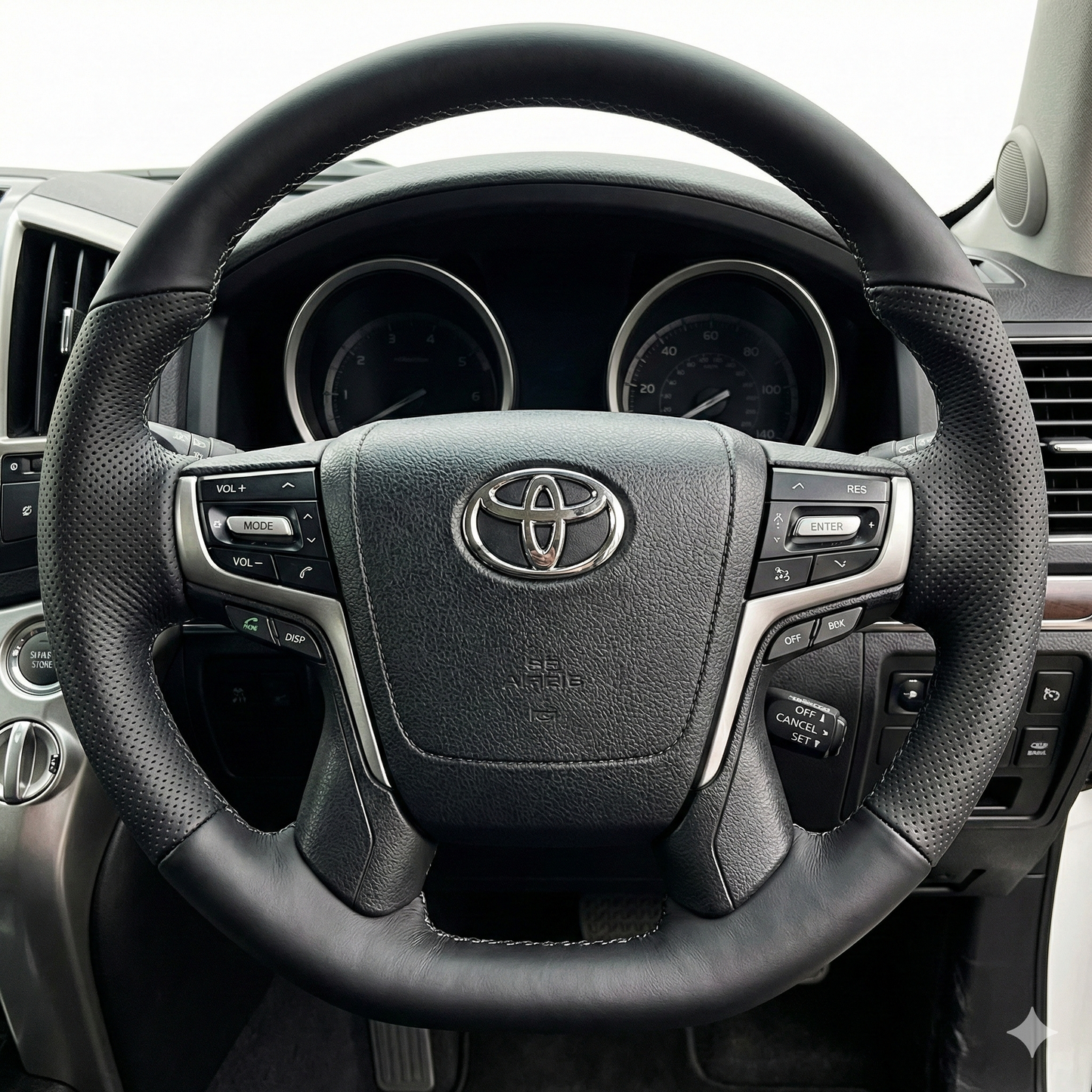 Leather Steering Wheel Core Upgrade For Toyota 200 Series Landcruiser