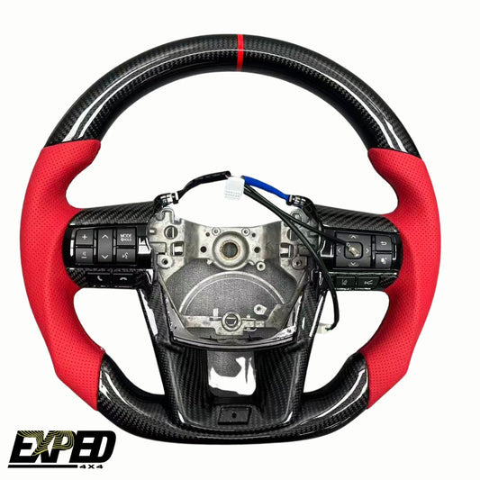 Carbon Fibre Sport Red Steering Wheel Core Upgrade For Toyota Hilux N80