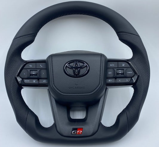 Toyota Hilux Black Leather Steering Wheel Upgrade