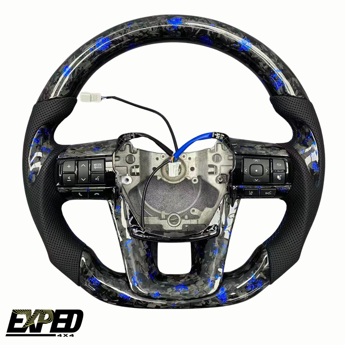 Forged Carbon Blue Steering Wheel Core Upgrade For Toyota Hilux N80