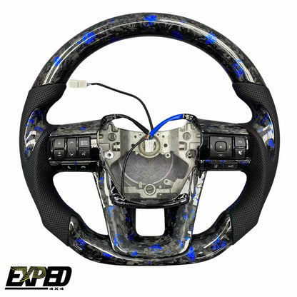 Forged Carbon Blue Steering Wheel Core Upgrade For Toyota Hilux N80