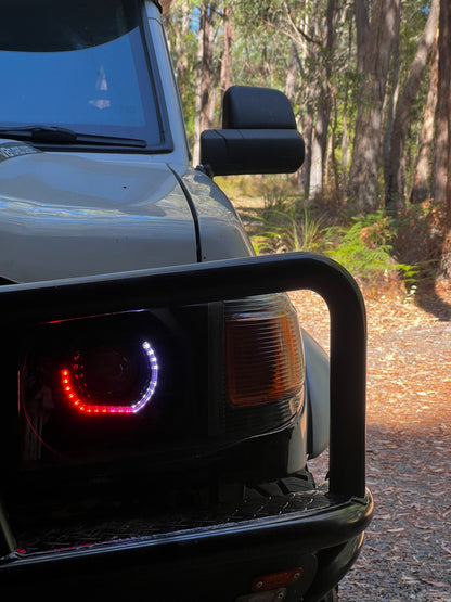 LED Angry Eye Style Headlights for Toyota 70 Series Landcruiser 2007-2023