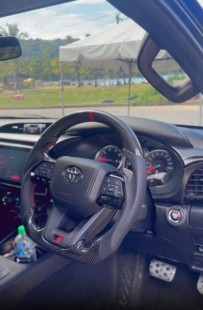 Toyota Hilux N80 Carbon Fibre Steering Wheel Upgrade (2015–2025)