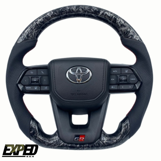 Toyota 70 Series Forged Carbon GR Steering Wheel Upgrade
