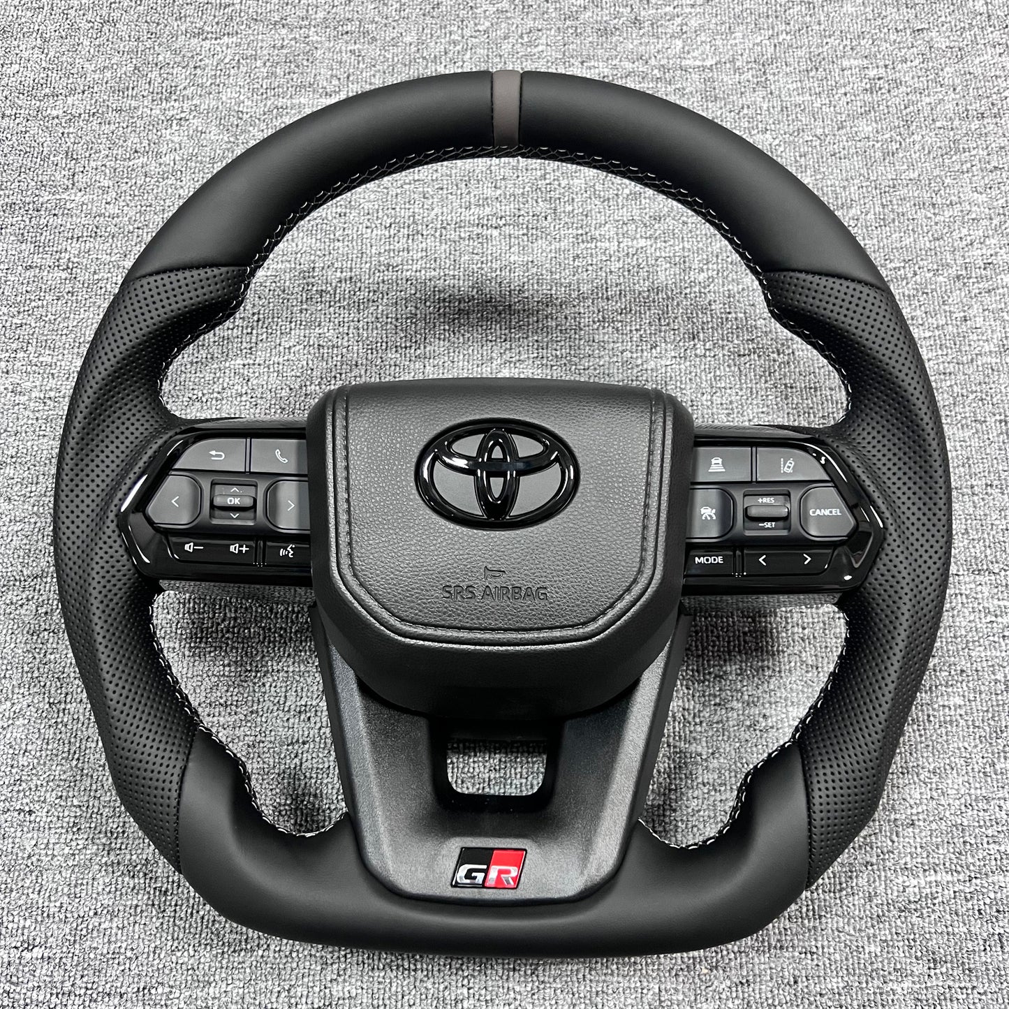Toyota Hilux Black Leather Steering Wheel Upgrade