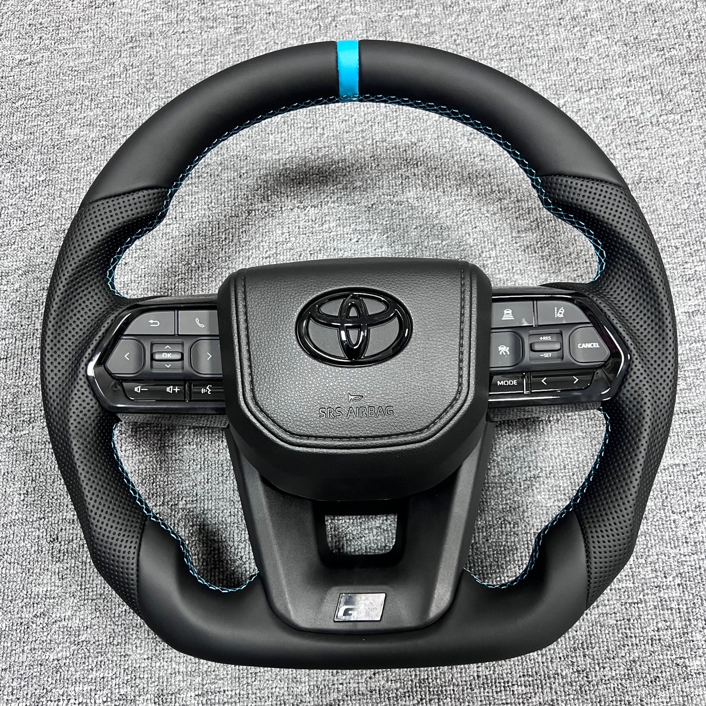 Toyota Hilux Black Leather Steering Wheel Upgrade