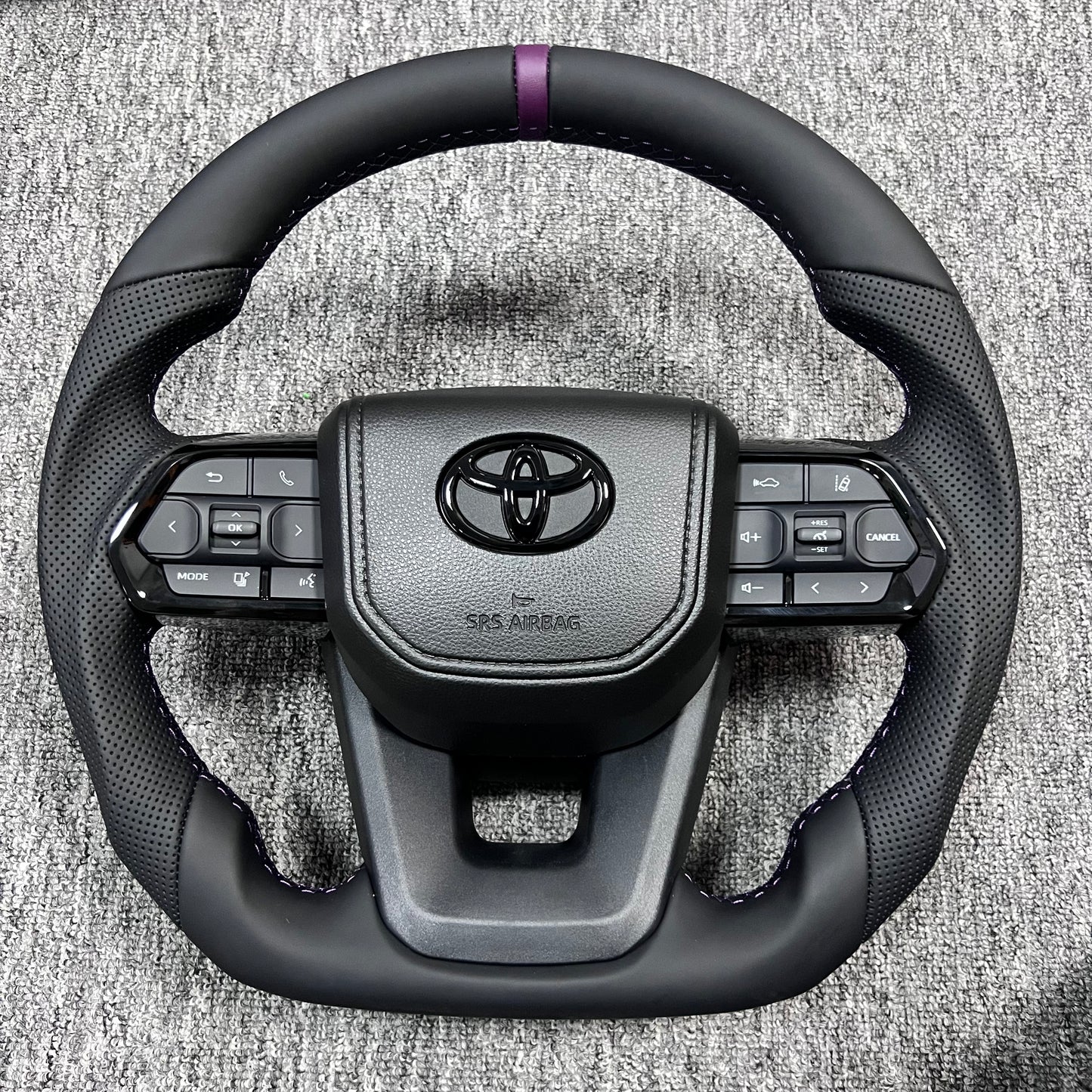 Toyota Hilux Black Leather Steering Wheel Upgrade